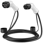 VEVOR Type 2 to Type 2 EV Charging Cable, 32Amp, 22kW 5 Meters Three Phase Electric Vehicle Car Charging Cable, IP66 Waterproof w Carry Bag, for IEC62196 EV & Plug-in Hybrid Electric Vehicle, CE&TUV