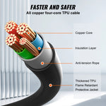 VEVOR Type 2 to Type 2 EV Charging Cable, 32Amp, 7kW 5 Meters Single Phase Electric Vehicle Car Charging Cable, IP66 Waterproof w Carry Bag, for IEC62196 EV & Plug-in Hybrid Electric Vehicle, CE&TUV