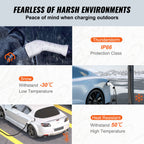 VEVOR Type 2 to Type 2 EV Charging Cable, 32Amp, 7kW 5 Meters Single Phase Electric Vehicle Car Charging Cable, IP66 Waterproof w Carry Bag, for IEC62196 EV & Plug-in Hybrid Electric Vehicle, CE&TUV