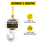 VEVOR 5000kg 11000lbs Digital Crane Scale Heavy Duty Crane Scale Industrial Digital Hanging Scale Weight LED