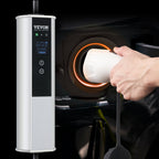 VEVOR Portable EV Charger Type 2, 16A 3.68 kW/11 kW, Electric Vehicle Car Charger with 7.5 M Charging Cable CEE 16 Plug LCD, IEC 62196 Home EV Charging Station with Carry Bag Charging Cable Hook, IP66