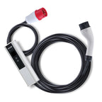 VEVOR Portable EV Charger Type 2, 16A 3.68 kW/11 kW, Electric Vehicle Car Charger with 7.5 M Charging Cable CEE 16 Plug LCD, IEC 62196 Home EV Charging Station with Carry Bag Charging Cable Hook, IP66