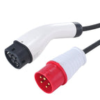 VEVOR Portable EV Charger Type 2, 16A 3.68 kW/11 kW, Electric Vehicle Car Charger with 7.5 M Charging Cable CEE 16 Plug LCD, IEC 62196 Home EV Charging Station with Carry Bag Charging Cable Hook, IP66