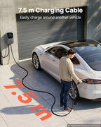 VEVOR Electric Vehicle Charging Station 22kW Three-Phase EV Charger CEE 32A, for All EVs and PHEVs, 400V AC Home Type 2 Smart Car Charging Wallbox, with APP Remote Control & Digital Display, IP65