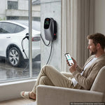 VEVOR Electric Vehicle Charging Station 22kW Three-Phase EV Charger CEE 32A, for All EVs and PHEVs, 400V AC Home Type 2 Smart Car Charging Wallbox, with APP Remote Control & Digital Display, IP65