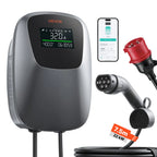 VEVOR Electric Vehicle Charging Station 22kW Three-Phase EV Charger CEE 32A, for All EVs and PHEVs, 400V AC Home Type 2 Smart Car Charging Wallbox, with APP Remote Control & Digital Display, IP65