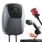 VEVOR Electric Vehicle Charging Station 22kW Three-Phase EV Charger CEE 32A, for All EVs and PHEVs, 400V AC Home Type 2 Smart Car Charging Wallbox, with APP Remote Control & Digital Display, IP65