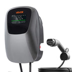 VEVOR Electric Vehicle Charging Station 22kW Three-Phase EV Charger CEE 32A, for All EVs and PHEVs, 400V AC Home Type 2 Smart Car Charging Wallbox, with APP Remote Control & Digital Display, IP65