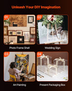 VEVOR PET/Clear Sheets, 5-Pack Plastic Sheet, 24 x 36 Inch 0.04 Inch Thick Transparent Clear Flexible Plastic Panels for Craft, Replacement Picture Frame Glass, DIY Display Project, Easy to Cut