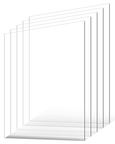 VEVOR PET/Clear Sheets, 5-Pack Plastic Sheet, 24 x 36 Inch 0.04 Inch Thick Transparent Clear Flexible Plastic Panels for Craft, Replacement Picture Frame Glass, DIY Display Project, Easy to Cut