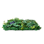 VEVOR Artificial Grass Wall Panels, 12 PCS 20 x 20 inch, 3D Combination Greenery Boxwood  Panel for Indoor Outdoor Green Decor & Ivy Fence Covering, Privacy Backdrop Wall Hedge Screen for Garden