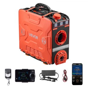 VEVOR Diesel Heater, 5-8KW, DC 12V, All in One Portable Diesel Air Heater with Bluetooth APP Control, Remote Control and LCD Screen, 4.5 L Fuel Tank for Vehicles, Vans, RVs, Campers, and Garages