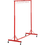 VEVOR Painting Rack, 5 ft-7 ft Adjustable Height, 66 lbs Capacity Automotive Paint Rack Stand, 8 Hooks Painting Drying Rack with 4 Swiveling Wheels, Auto Body Stand for Auto Repair Shops & Garage