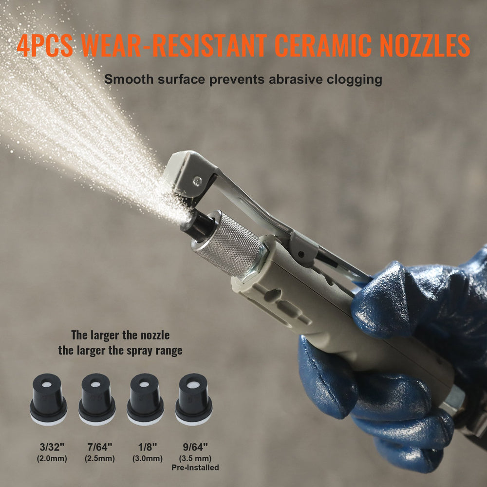 VEVOR 18.9 L Sand Blaster 60-110 PSI High Pressure Sandblaster with 4 Nozzles