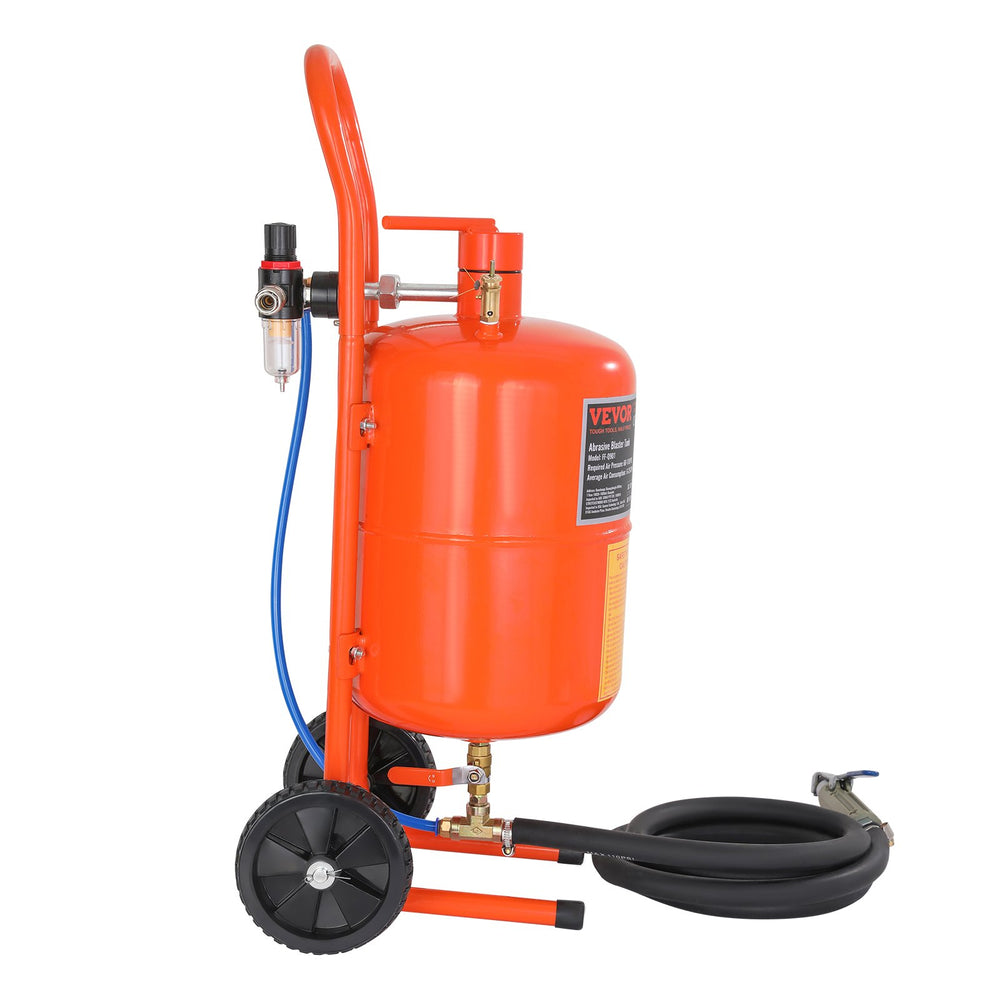 VEVOR 18.9 L Sand Blaster 60-110 PSI High Pressure Sandblaster with 4 Nozzles