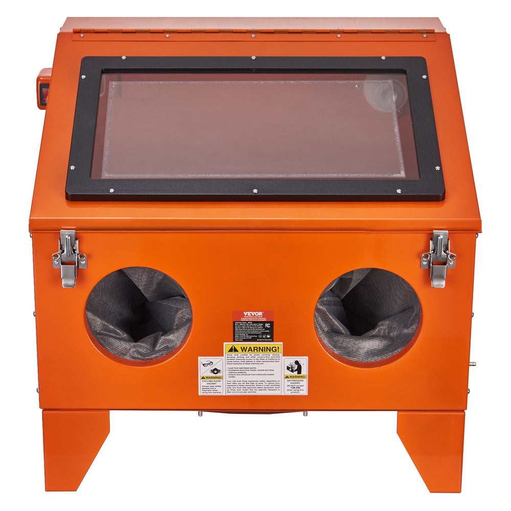 VEVOR 151.4 L Sandblasting Cabinet Benchtop Cabinet with Blasting Gun 4 Nozzle