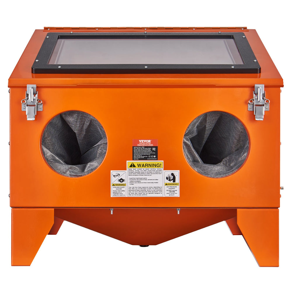 VEVOR 151.4 L Sandblasting Cabinet Benchtop Cabinet with Blasting Gun 4 Nozzle