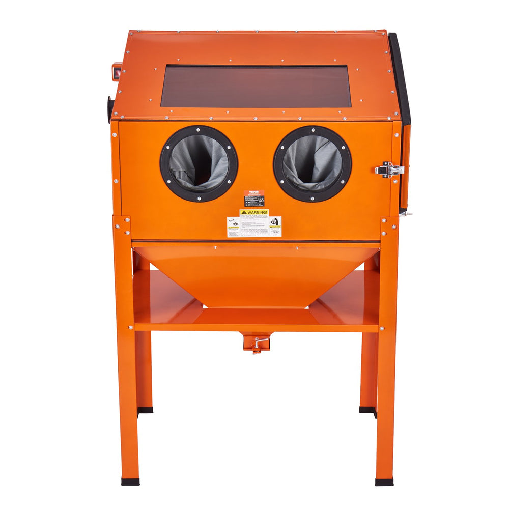 VEVOR 227.1 L Sand Blasting Cabinet with Stand with Blasting Gun & 4 Nozzles