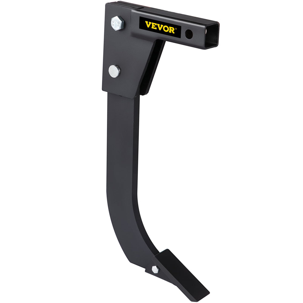 VEVOR Hitch Mounted Ripper, 18\" Shank Length Box Scraper Shank, 4 Hole Site Box Blade for Tractor, 2 Locating Pins Ripper Shank, 2 Plough Tips Box Blade Shank Teeth