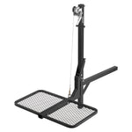 VEVOR Hitch Deer Hoist with Lifting System Platform, 300 lbs Load Capacity, Game Hoist Winch Lift with 2-inch Receiver, 360-Degree Swivel Shaft &amp; Foldable, Hitch-Mounted Deer Hanger for Moving Game