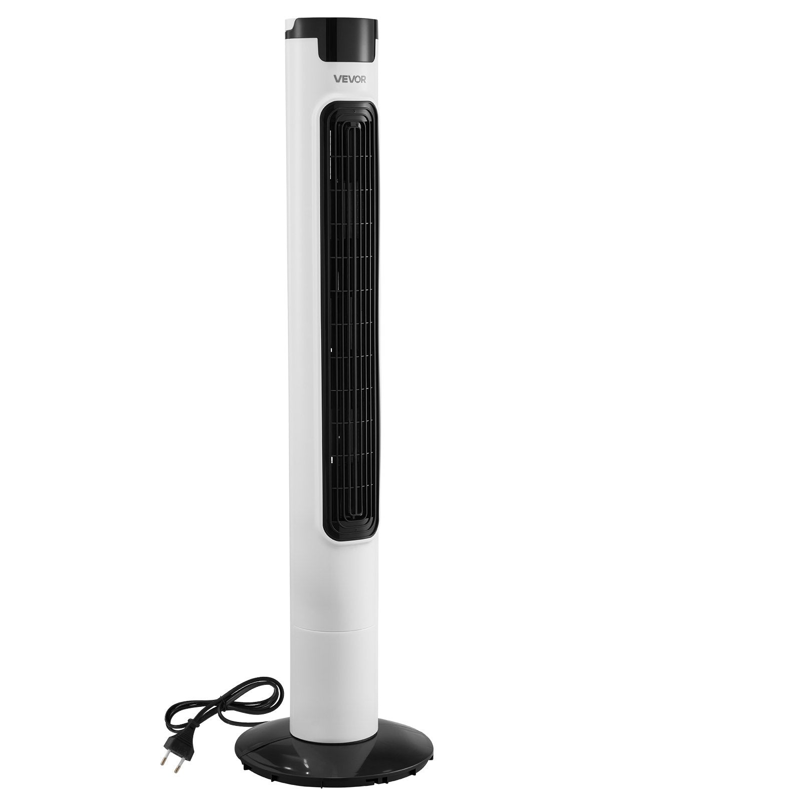 VEVOR Tower Fan, 50-Degree Oscillating Standing Fan, 3 Speeds & 3 Modes & 7.5-Hour Timer, 4.2 m/s High Velocity Floor Air Circulator, Powerful Airflow for Bedroom, Living Room, Home, Office, White