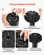 VEVOR Tower Fan, 50-Degree Oscillating Standing Fan, 3 Speeds & 3 Modes & 7.5-Hour Timer, 4.2 m/s High Velocity Floor Air Circulator, Powerful Airflow for Bedroom, Living Room, Home, Office, Black