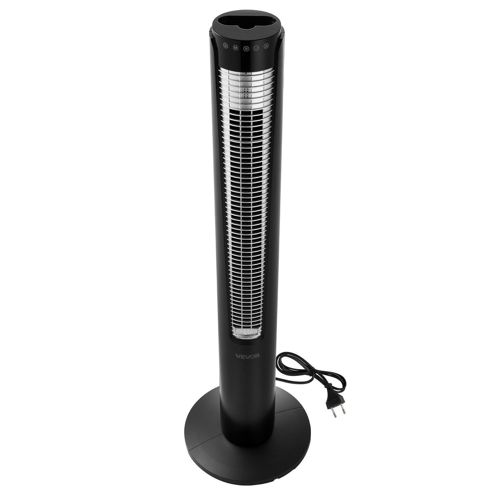 VEVOR Tower Fan, 70-Degree Oscillating Standing Fan, 3 Speeds & 4 Modes & 12-Hour Timer, 5.3 m/s High Velocity Floor Air Circulator, Powerful Airflow for Bedroom, Living Room, Home, Office, Black