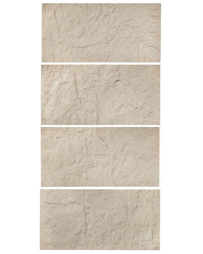 VEVOR 3D Wall Panels, 4 Pack 48 x 24 in PU Natural Stone Imitation Wall Art Tiles, 32 Sq.Ft Coverage Accent Wall Panel, Interior Home Decor for Ceiling, Bedroom, Living & Gaming Room, Stone Yellow