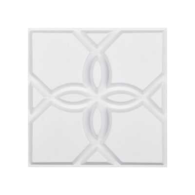 VEVOR 3D Wall Panels, 33-Pack 11.81 x 11.81 in PVC Modern Art Minimalist Floral Tiles, 32 Sq.Ft Coverage Accent Wall Panel, Interior Home Decor for Ceiling, Bedroom, Living & Gaming Room, Matte White