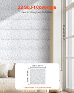 VEVOR 3D Wall Panels, 33-Pack 11.81 x 11.81 in PVC Modern Art Minimalist Diamond Tiles, 32 Sq.Ft Coverage Accent Wall Panel, Interior Home Decor for Ceiling, Bedroom, Living & Gaming Room, Matte White