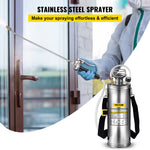 VEVOR Stainless Steel Sprayer 10L Household Gardening and Floor Cleaning Sprayer, Suitable for the Current Neds of Industry, Agriculture, Commerce, Medicine and Other Industries
