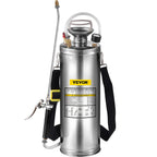 VEVOR Stainless Steel Sprayer 10L Household Gardening and Floor Cleaning Sprayer, Suitable for the Current Neds of Industry, Agriculture, Commerce, Medicine and Other Industries