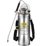 VEVOR Stainless Steel Sprayer 10L Household Gardening and Floor Cleaning Sprayer, Suitable for the Current Neds of Industry, Agriculture, Commerce, Medicine and Other Industries
