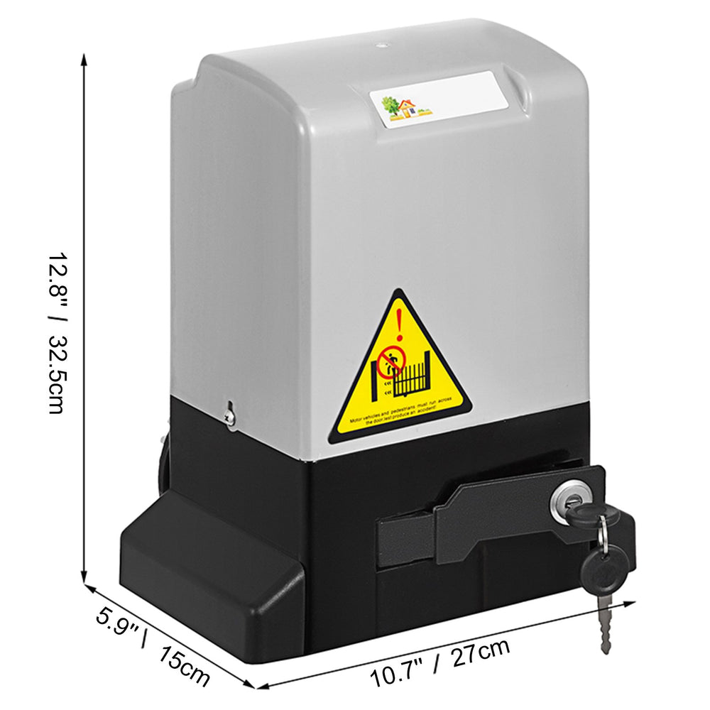 VEVOR Automatic Gate Opener 600 kg/1300 lb, with Infrared Security Photocell Sensor with 2 Remote Controls Sliding Gate Opener Move Speed 1188.7 cm Per Min