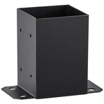 VEVOR 4x4 Post Base 10 Pcs, Inner Size 3.6x3.6 inch / 91.44x91.44 mm Post Brackets, Heavy Duty Carbon Steel Decking Posts, Wood Posts Brackets for Pavilion Deck Railing Support Deck Base Plate, Black
