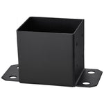 VEVOR 152.4x152.4 Post Base 4 Pcs, Inner Size 142x142 Post Base Brackets, Heavy Duty Powder-Coated Post Anchor Matte Black Wood Post Brackets for Pavilion Deck Railing Support Deck Base Plate