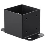 VEVOR 152.4x152.4 Post Base 4 Pcs, Inner Size 142x142 Post Base Brackets, Heavy Duty Powder-Coated Post Anchor Matte Black Wood Post Brackets for Pavilion Deck Railing Support Deck Base Plate