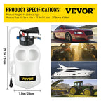 VEVOR Transmission Fluid Pump 2 Way ATF Refill System Dispenser, Oil and Liquid Extractor 10 Liter Large Capacity, Automatic Transmission Fluid Pump Tool Set with 14 Pieces ATF Filler Adapters