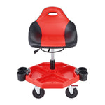 VEVOR Rolling Garage Stool 136.1 kg Adjustable Mechanic Work Shop Seat w/Casters