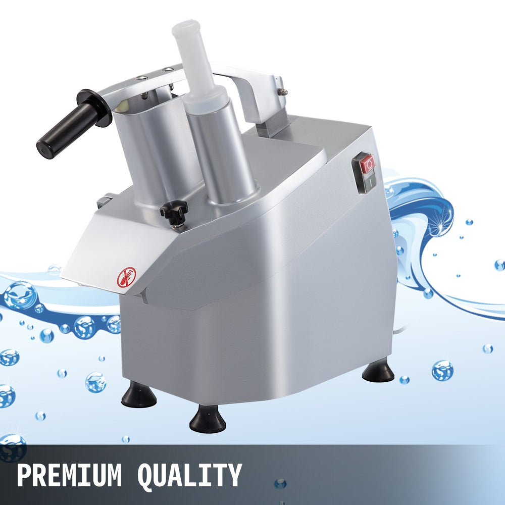 VEVOR JKC-300 Electric Vegetable Cutter with 6 x Cutting Disks, food processor 550W vegetable processor Stainless Steel + Cast Aluminum Alloy