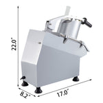 VEVOR JKC-300 Electric Vegetable Cutter with 6 x Cutting Disks, food processor 550W vegetable processor Stainless Steel + Cast Aluminum Alloy