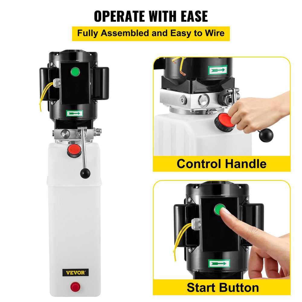 VEVOR 6L Car Lift Hydraulic Power Unit Pack 220V 50hz 1 ph 2750 PSI Auto