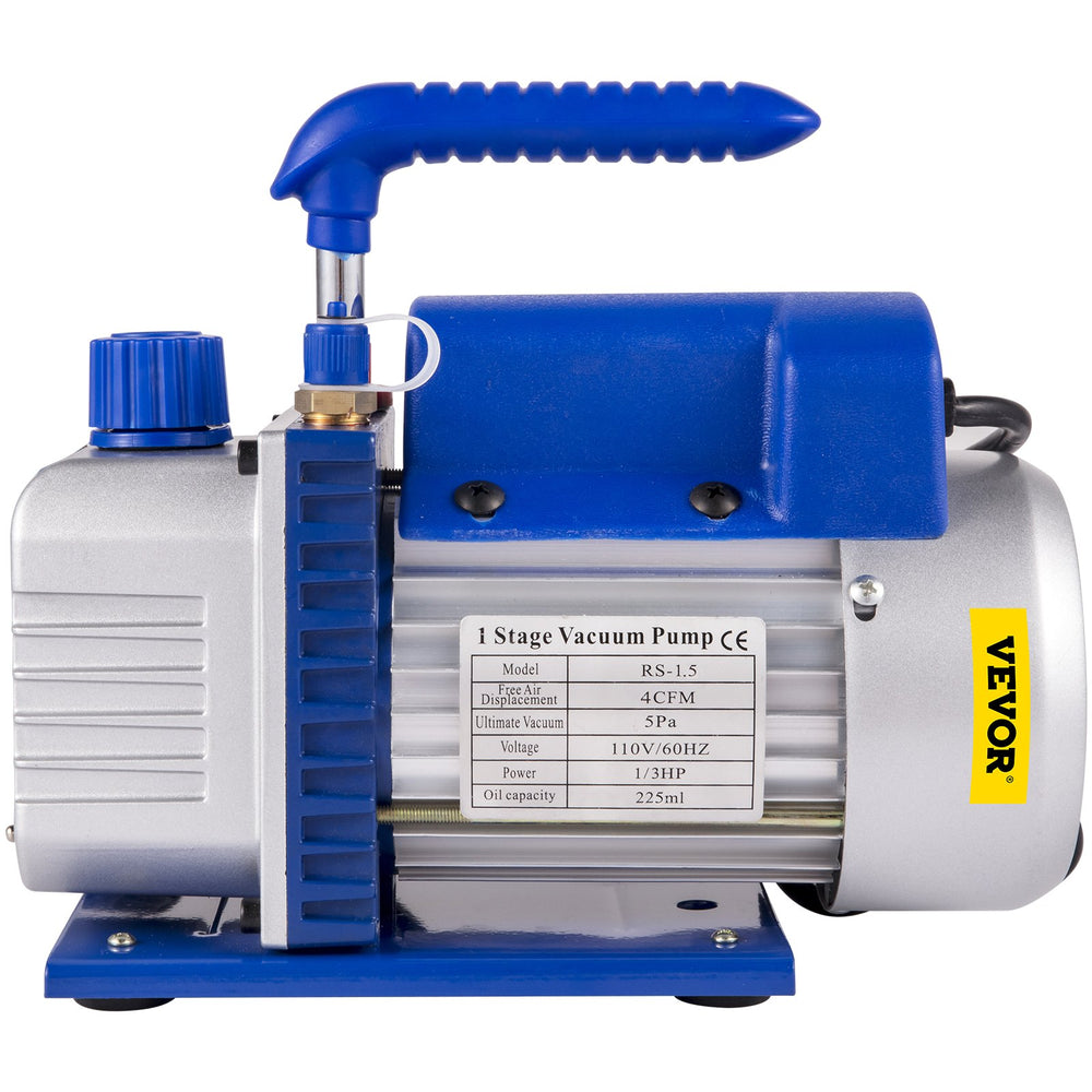 VEVOR 2 Gallon/7.6 L Vacuum Chamber Silicone Epoxy Degassing 4CFM 113L/min 1/3HP Vacuum Pump