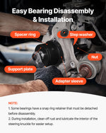 VEVOR Master Wheel Hub & Bearing Remover & Installer Kit, Fits Most Front-Wheel Drive Vehicles, Front Wheel Bearing Removal Tool, Wheel Bearing Installer Kit, Easy Bearing Swaps with No Press Required