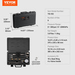 VEVOR Compression Tester Adapter Kit, 9 Pcs Automotive Engine Cylinder Leak Down Compression Test, Accurate Dual Scale Pressure Gauge 0-300 psi, with Long Reach Hoses and Case for Engine Cylinders