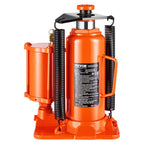 VEVOR Air Hydraulic Bottle Jack, 12 Ton Max Load Capacity, 265-505 mm Lifting Range, Pneumatic/Manual Heavy Duty Welded Bottle Jack with Hand Pump for SUV, Pickup, Truck, and Car Auto Repair, Orange