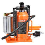 VEVOR Air Hydraulic Bottle Jack, 20 Ton (44092 lbs) Capacity, 260-495 mm Lifting Range, Pneumatic/Manual Heavy Duty Welded Bottle Jack with Pump for SUV, Pickup, Truck, RV, Car Auto Repair, Orange