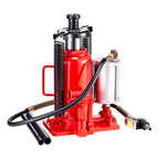 VEVOR Air Hydraulic Bottle Jack, 20 Ton Load Capacity, 260-495 mm Lifting Range, Pneumatic/Manual Heavy Duty Welded Bottle Jack with Pump for Car, Pickup, Truck, RV, SUV, Auto Repair, House Lift, Red