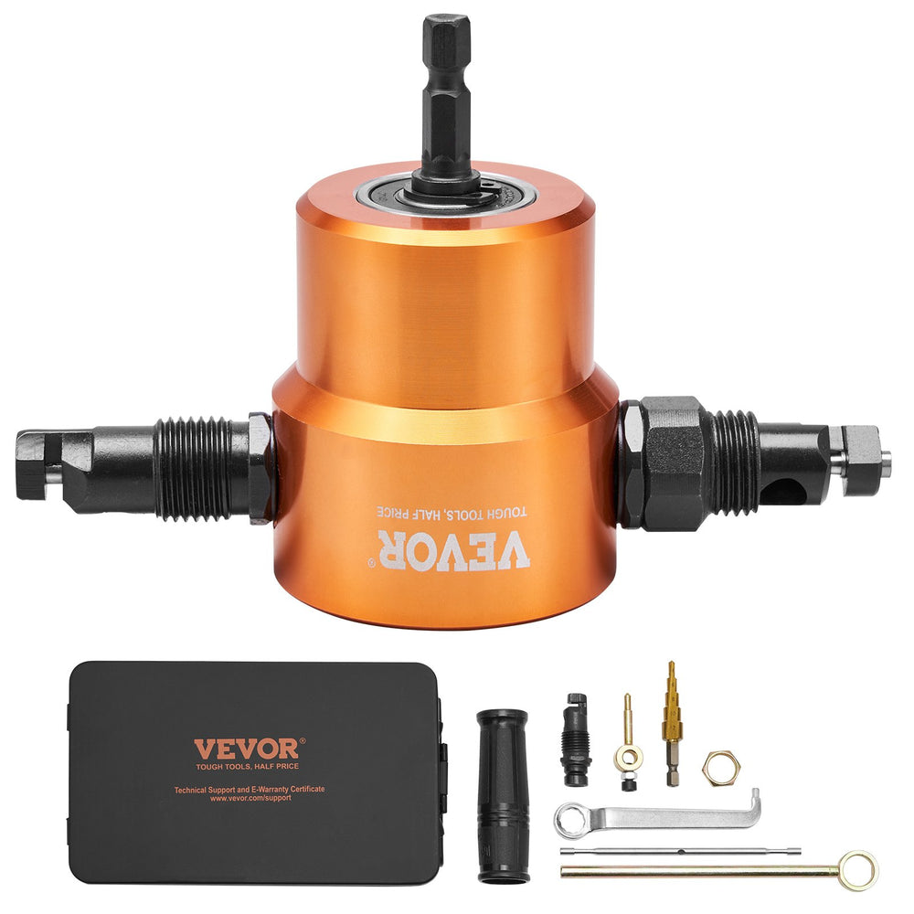 VEVOR Double Head Sheet Nibbler Metal Cutter Power Drill Attachment Cutting Tool