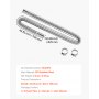 VEVOR Exhaust Hose, 1200mm Diesel Heater Flexible Exhaust Pipe, Stainless Steel Exhausts Hose with 2 Hose Clamps, Exhausts Hoses Kit Diesel Heater Accessories for 2KW 5KW 8KW Diesels Heaters
